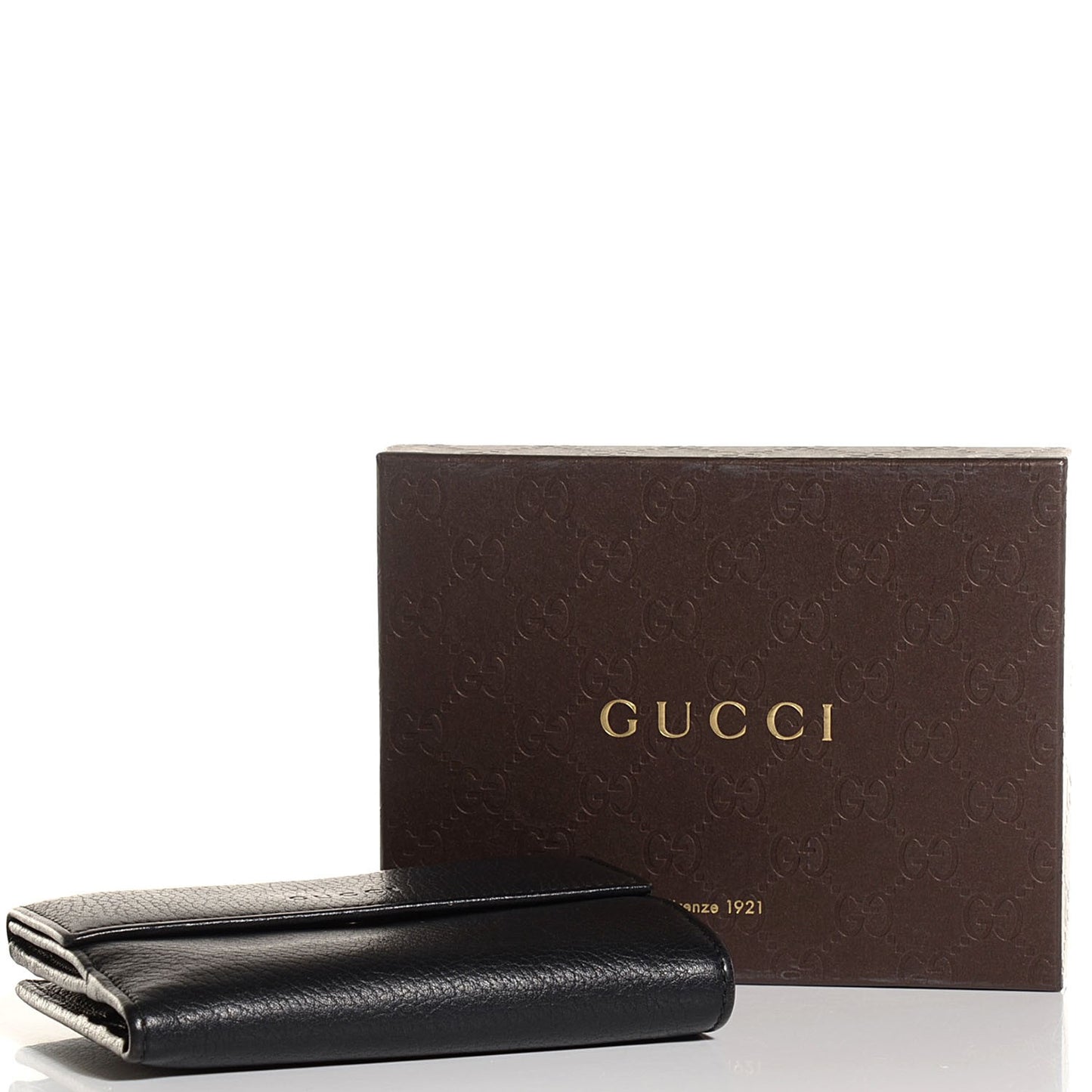 Calfskin French Flap Wallet Black