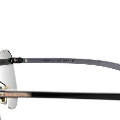 Louis Vuitton Metal Aviator Sunglasses Z1006W Black Grey 6 of 9