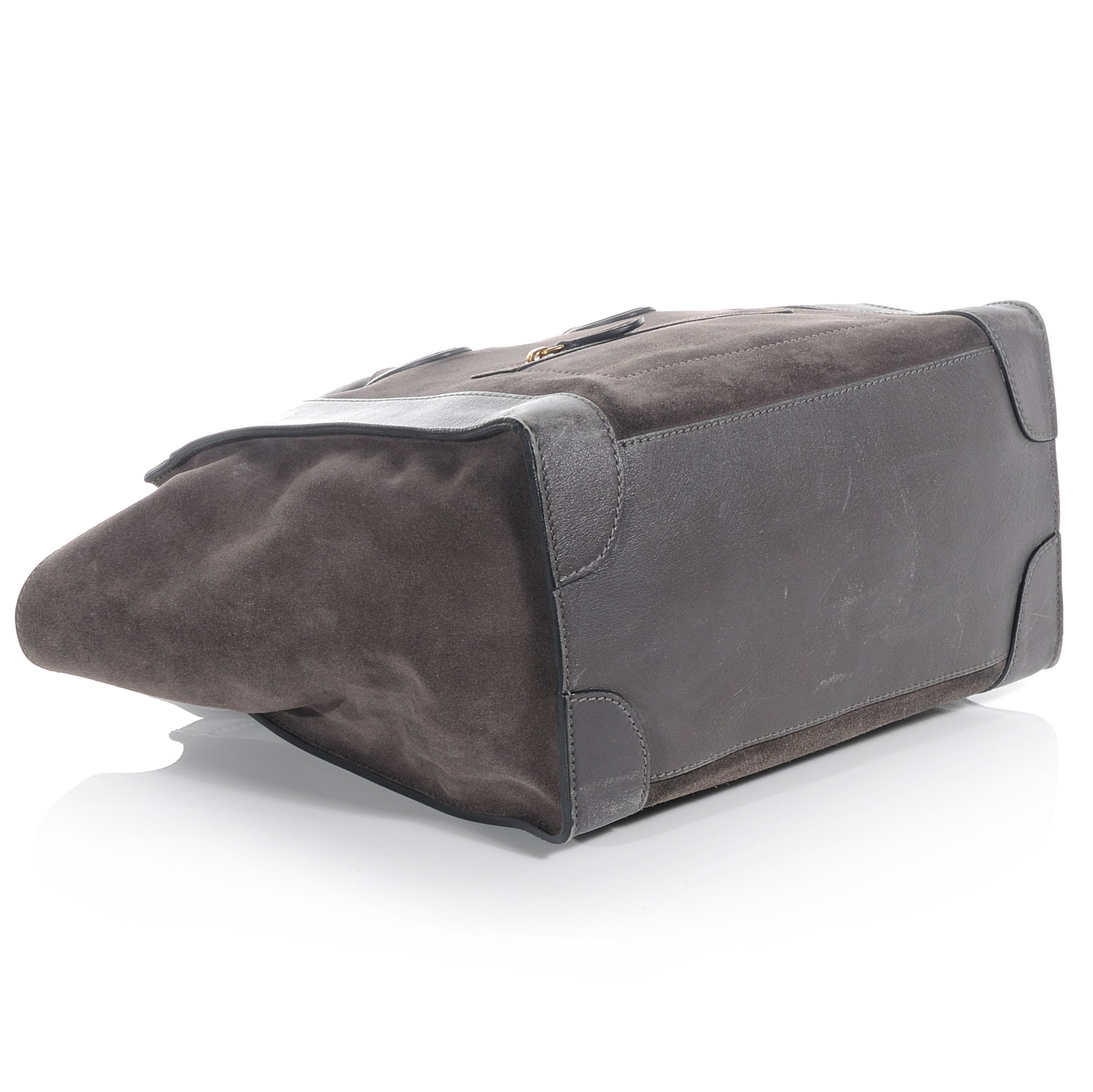 Celine Calfskin Suede Mini Luggage Gray 4 of 7