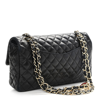 Chanel Lambskin Quilted Valentine Charms Medium Single Flap Black 3 of 9