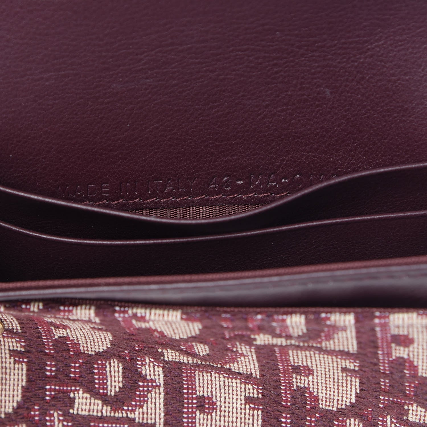 Christian Dior Oblique Saddle Card Holder Bordeaux 7 of 8