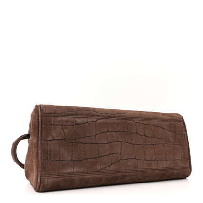 Jacquemus Suede Crocodile Embossed Le Turismo Dark Brown 4 of 10