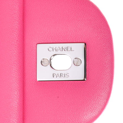 Chanel Lambskin Quilted Jumbo Double Flap Dark Pink 8 of 8