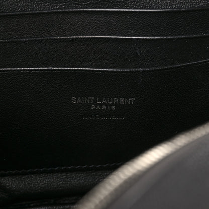 Saint Laurent Grain De Poudre Matelasse Monogram Mini Lou Camera Bag Asphalt 6 of 10