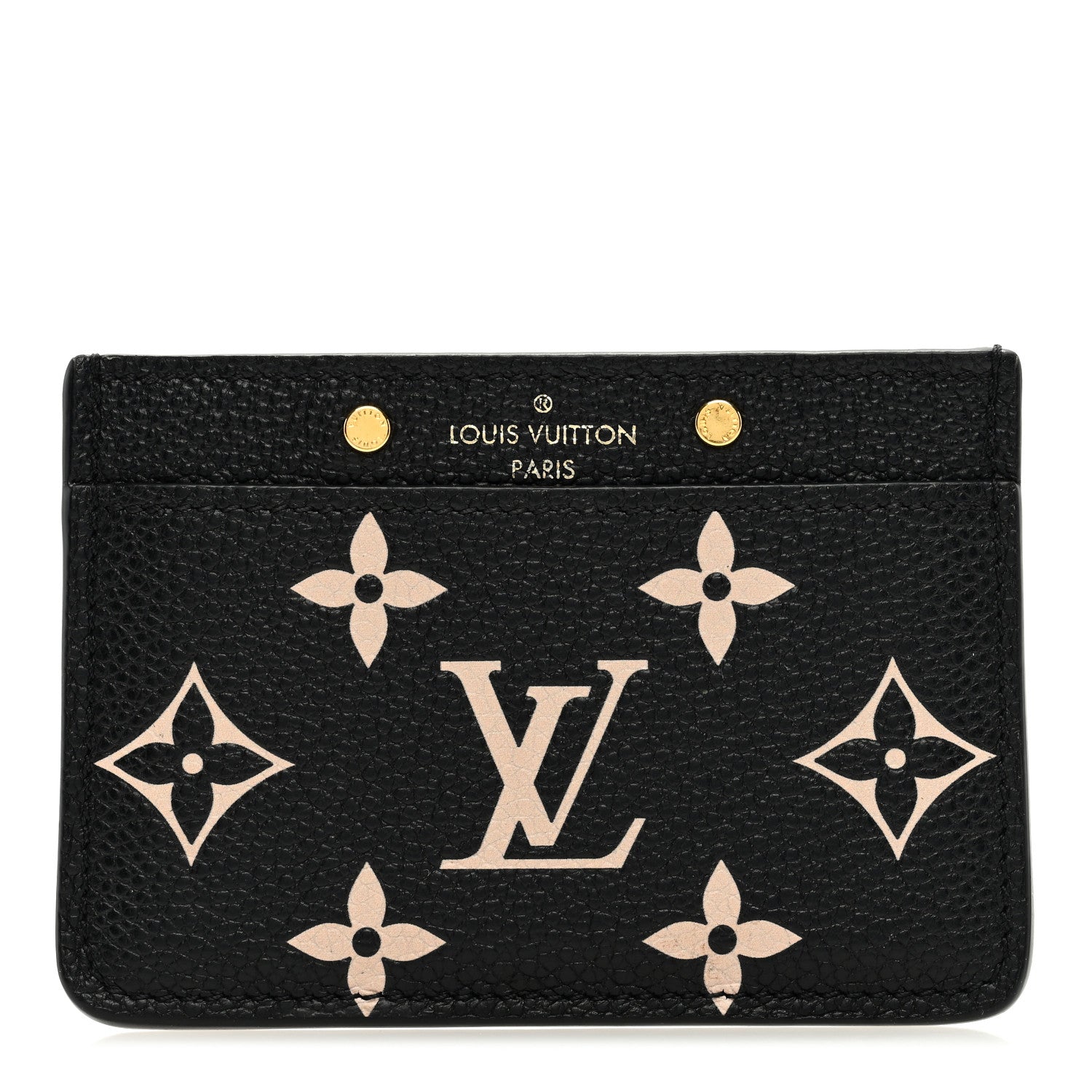 Louis Vuitton Empreinte Card Holder Black Beige 1 of 6
