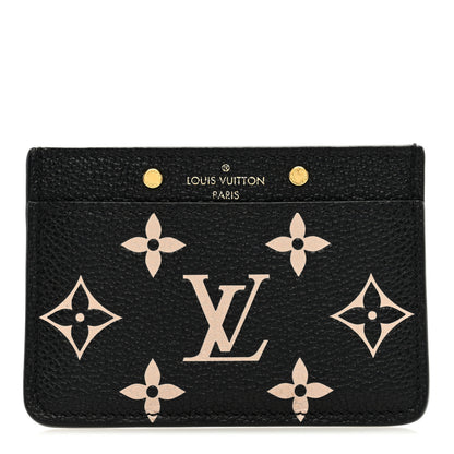 Louis Vuitton Empreinte Card Holder Black Beige 1 of 6