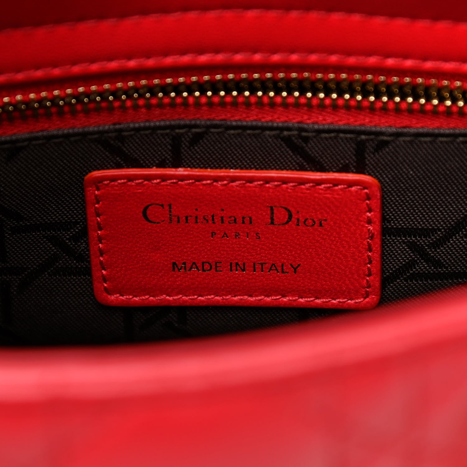 Christian Dior Lambskin Cannage Small My Lady Dior Red 6 of 11