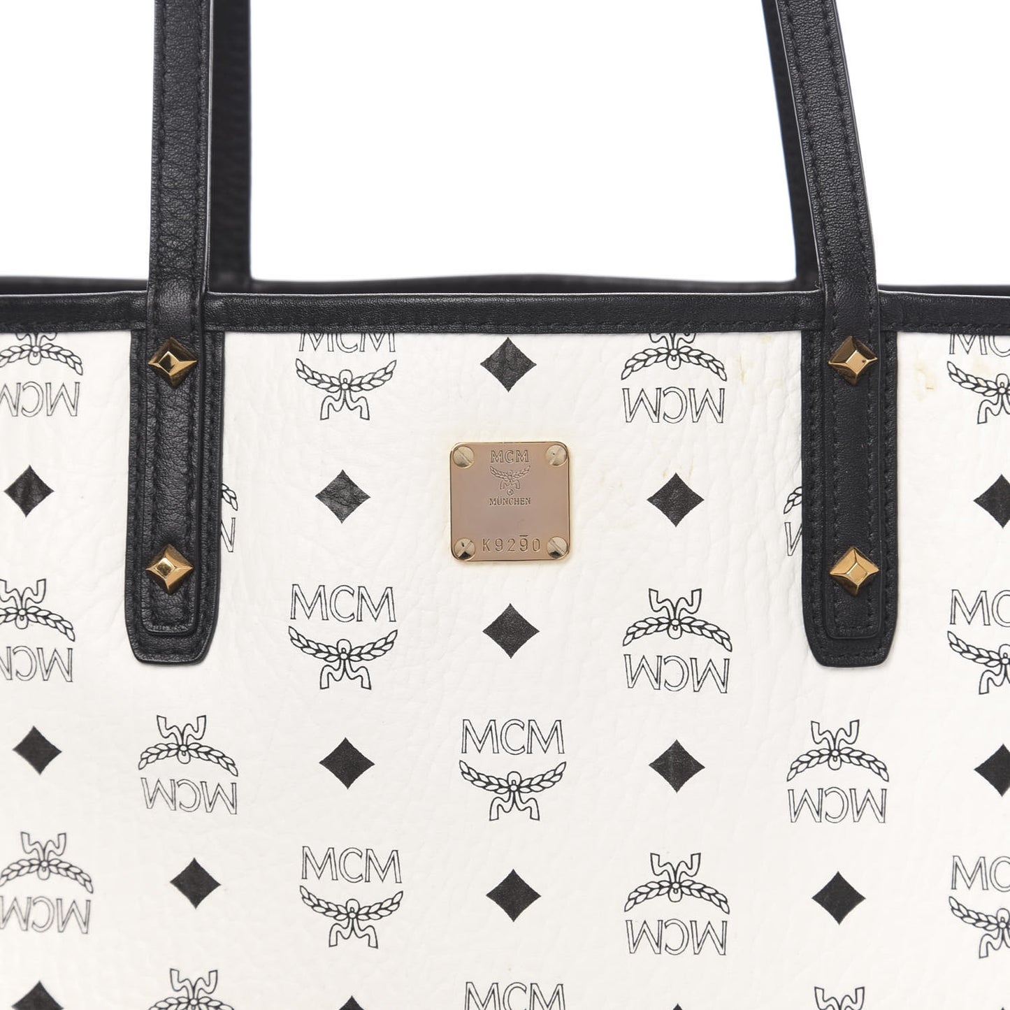 Visetos Medium Project Reversible Shopper Tote White