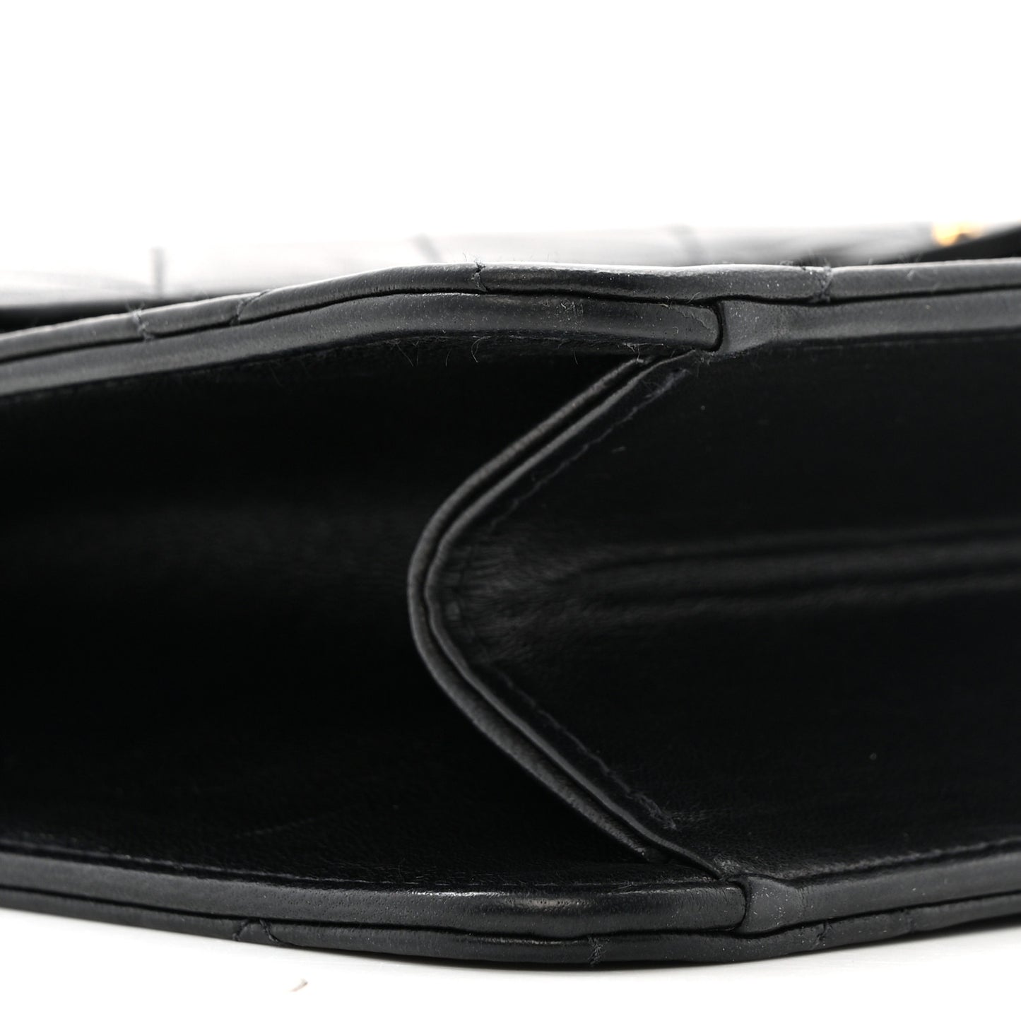 Lambskin Quilted Medium Single Flap Black