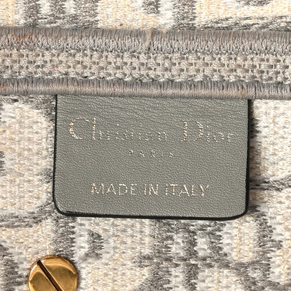 Christian Dior Oblique Embroidered Saddle Bag Gray 7 of 10