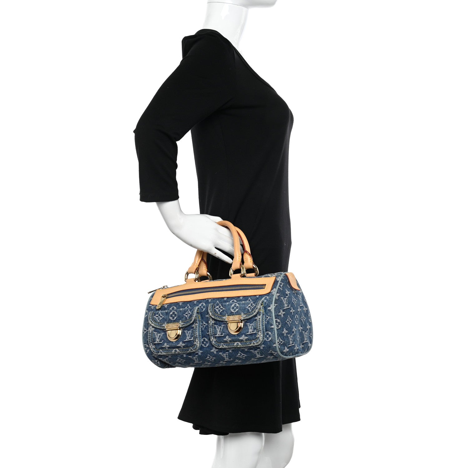 Louis Vuitton Monogram Denim Neo Speedy Blue 2 of 12