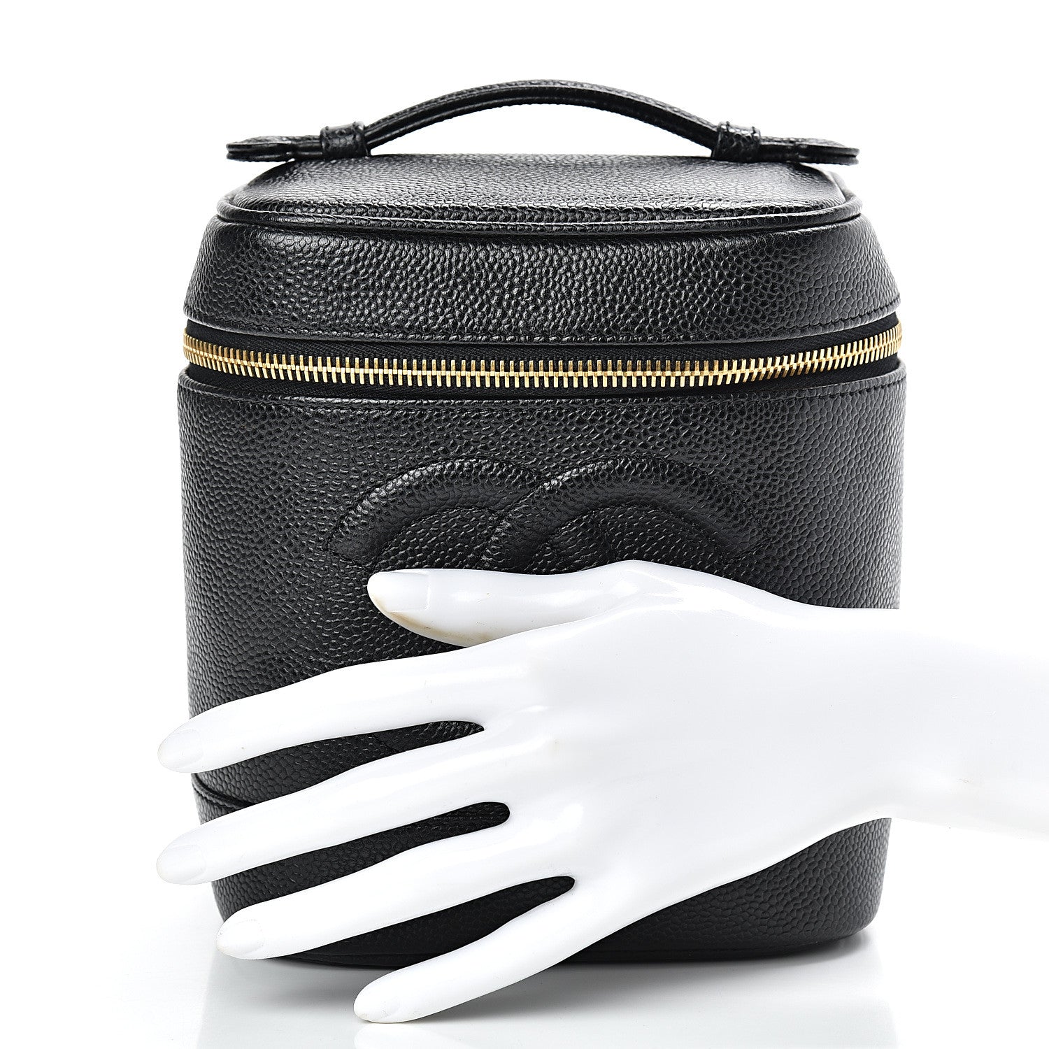 Chanel Caviar Cosmetic Vanity Bag Black 2 of 16