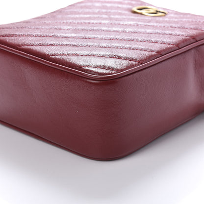 Gucci Azalea Calfskin Matelasse Diagonal Tall GG Marmont Crossbody Bag Romantic Cerise 8 of 11