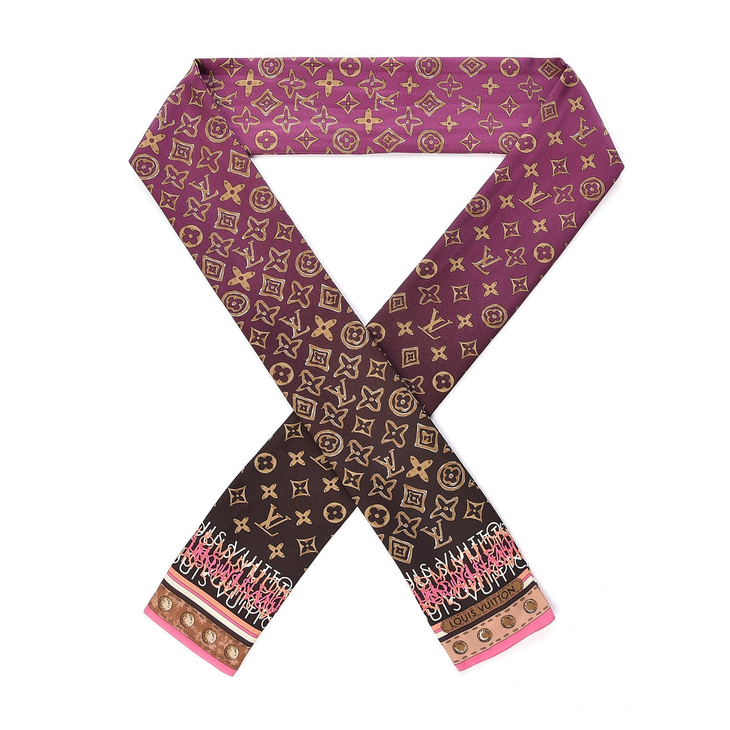 Louis Vuitton Silk Monogram Map Bandeau 1 of 5