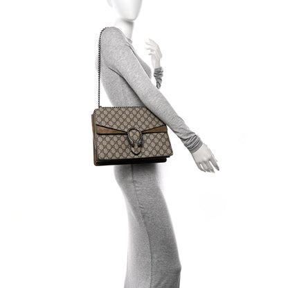 Gucci GG Supreme Monogram Medium Dionysus Shoulder Bag Taupe 2 of 12