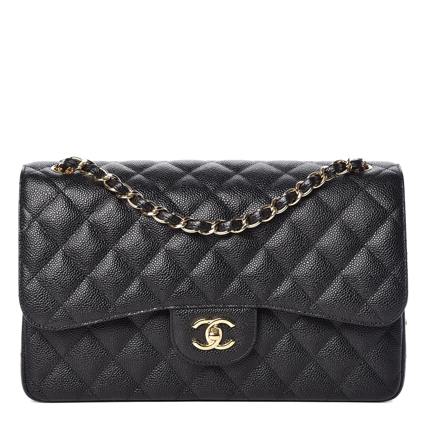 Chanel Caviar Quilted Jumbo Double Flap Black 1 of 9