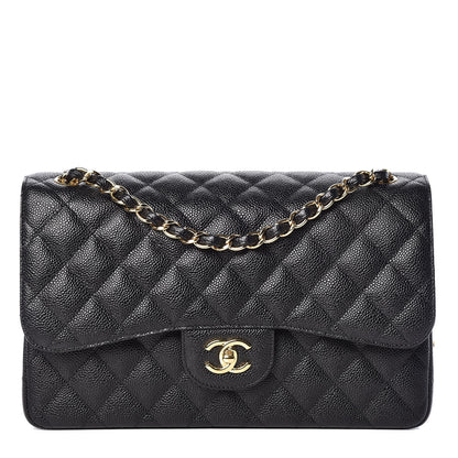 Chanel Caviar Quilted Jumbo Double Flap Black 1 of 9