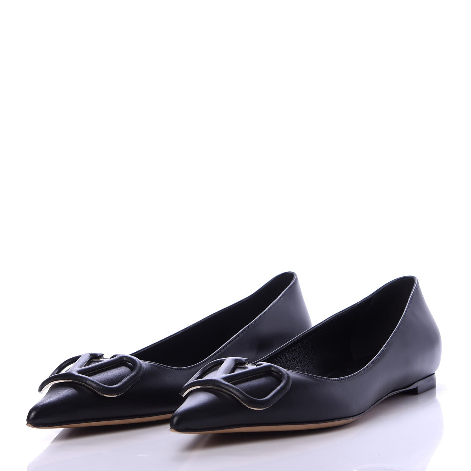 Valentino Garavani Nappa Vlogo Flats 38.5 Black 3 of 11