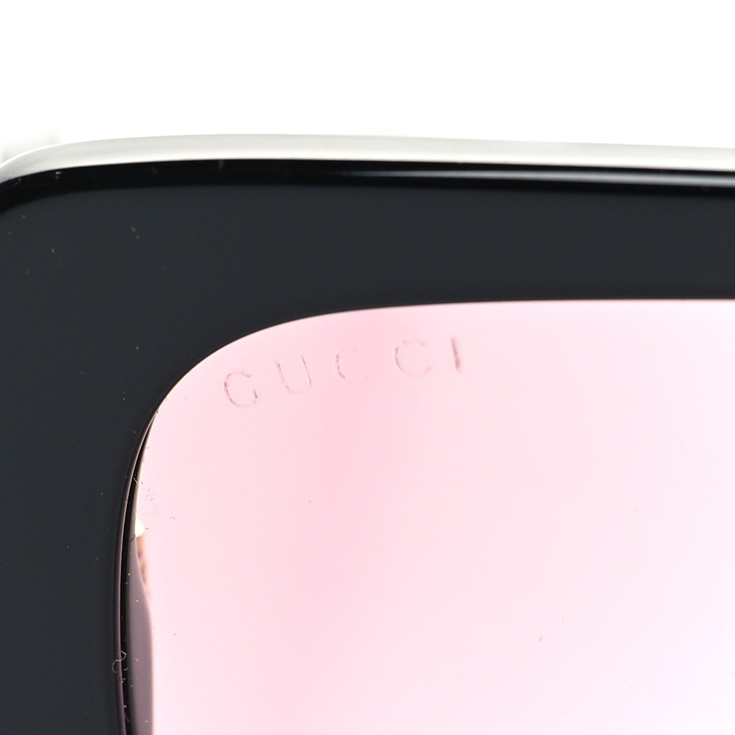Crystal Square Frame GG Sunglasses GG0418S Black Pink