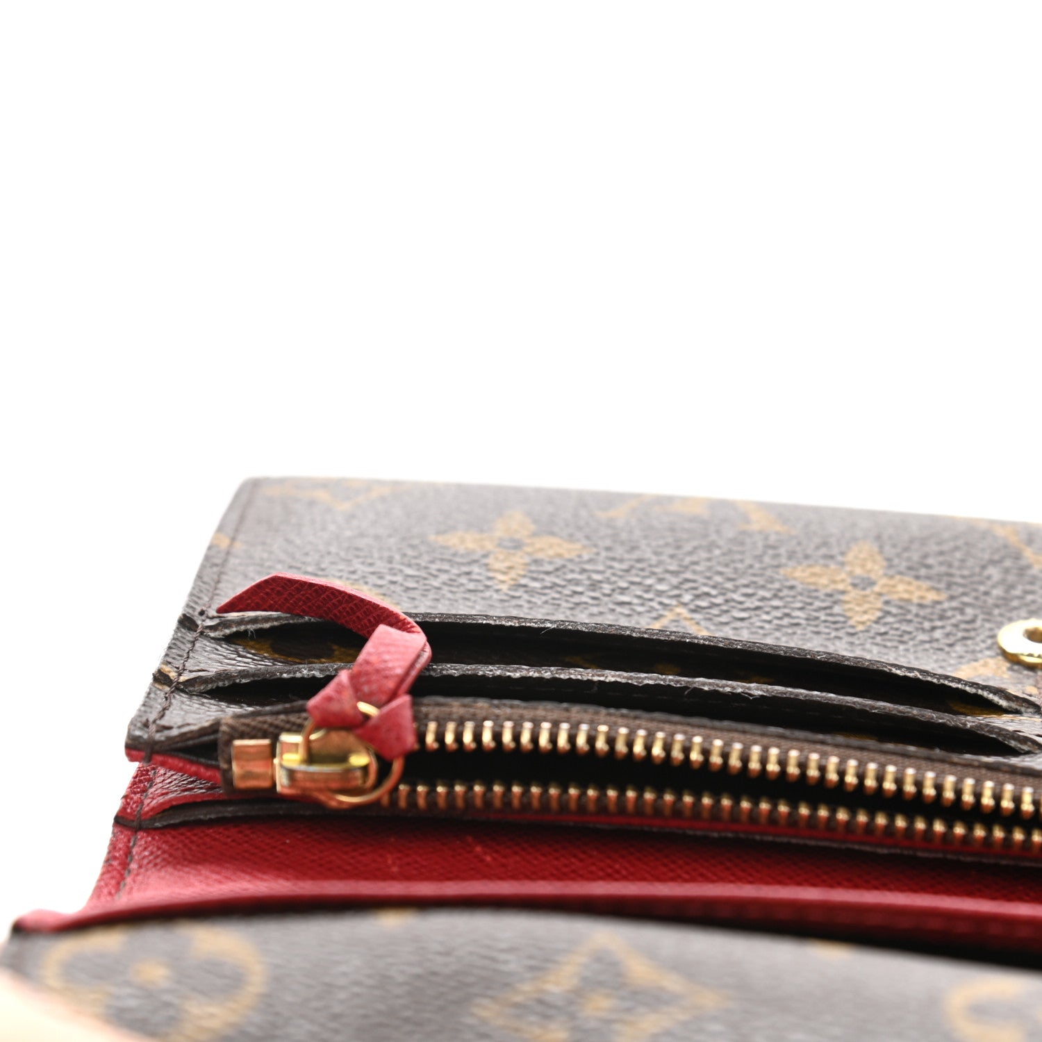 Louis Vuitton Monogram Emilie Wallet Red 10 of 12