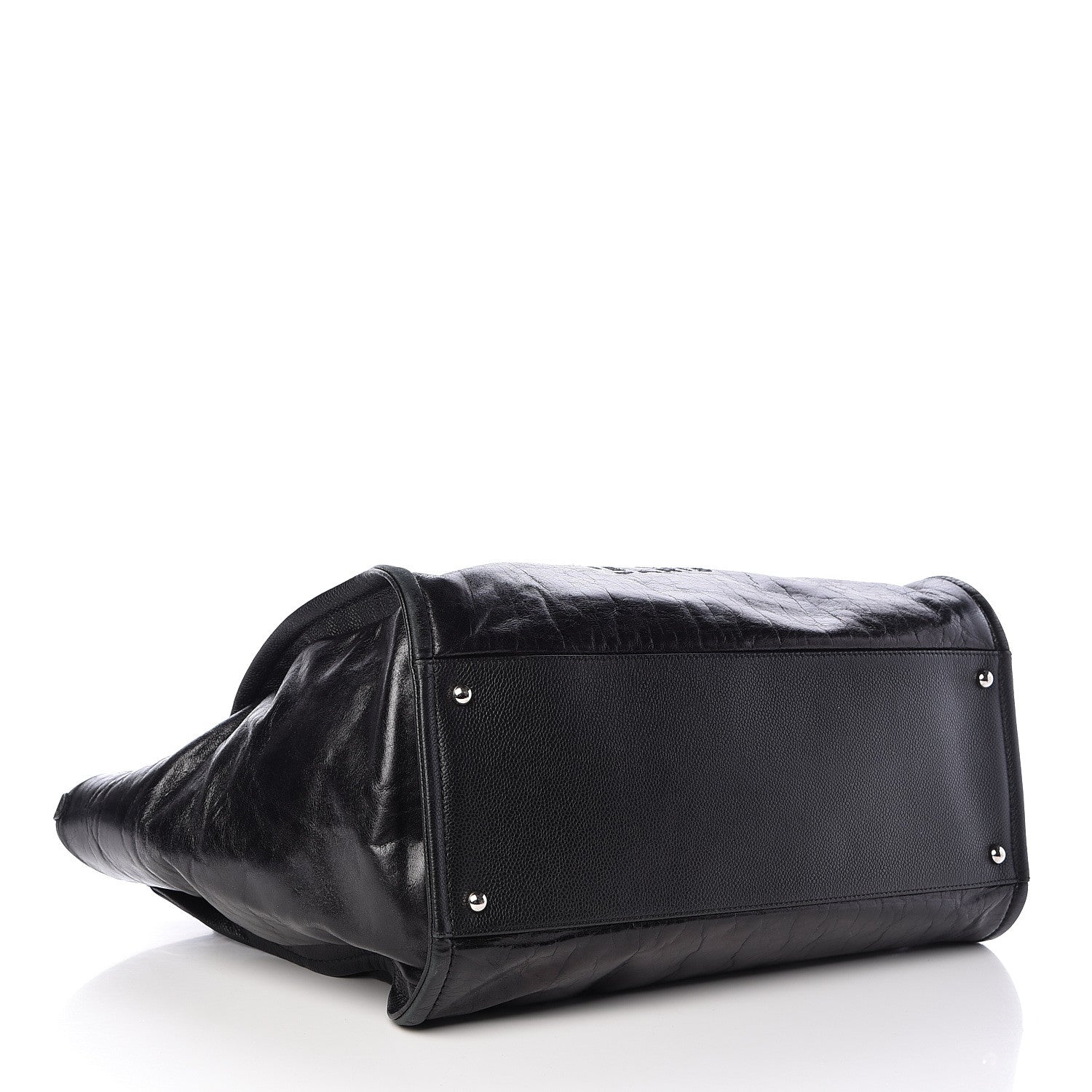 Chanel Glazed Calfskin Large Deauville Tote Black 4 of 17