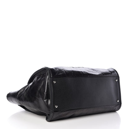 Chanel Glazed Calfskin Large Deauville Tote Black 4 of 17