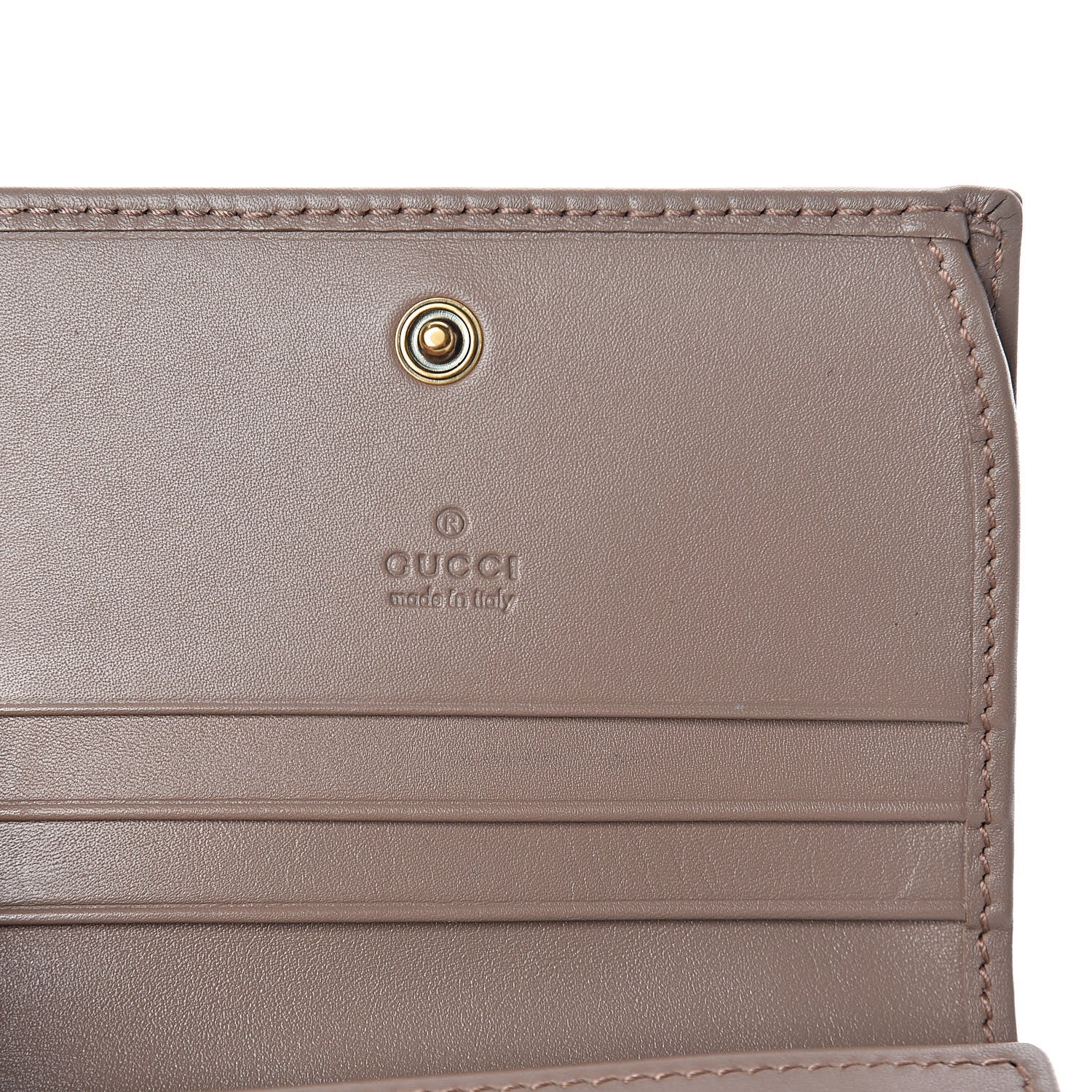 Gucci Calfskin Matelasse GG Marmont Card Case Wallet Porcelain Rose 6 of 11