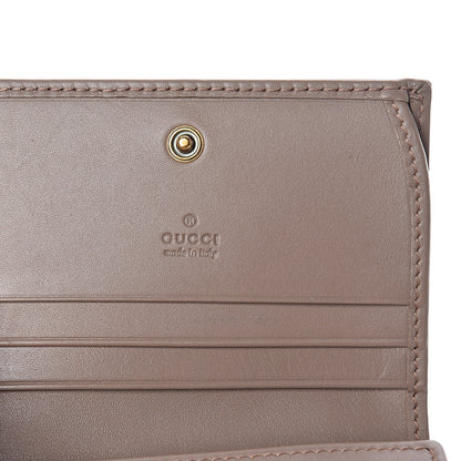 Gucci Calfskin Matelasse GG Marmont Card Case Wallet Porcelain Rose 6 of 11