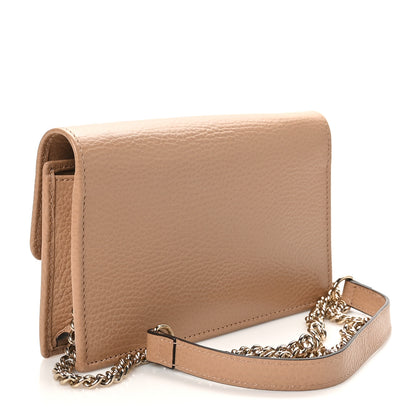 Gucci Dollar Calfskin Interlocking G Chain Wallet Camelia 3 of 10
