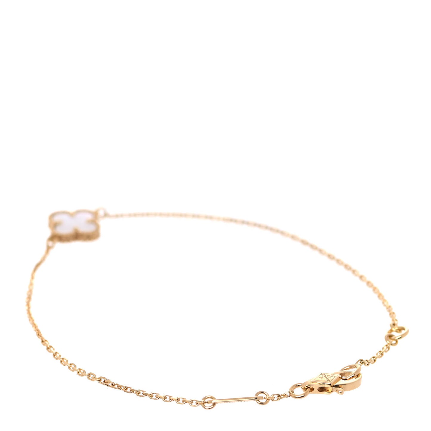 18K Yellow Gold Mother of Pearl Sweet Alhambra Bracelet