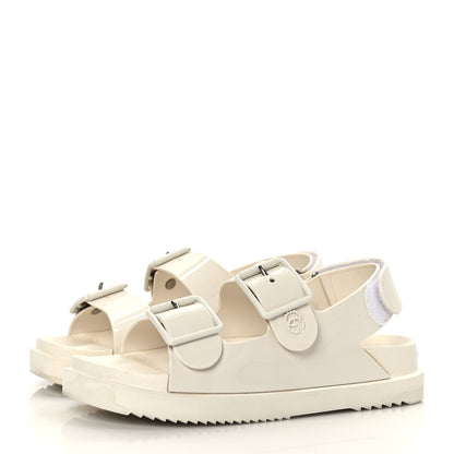 Gucci Rubber Mini Double G Womens Isla Dad Sandals 38 Dusty White 3 of 8