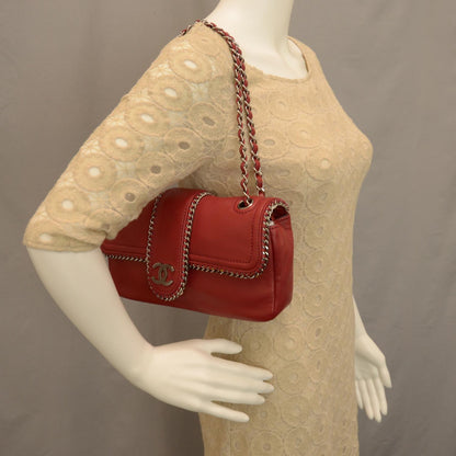 Chanel Lambskin Medium Madison Flap Red 2 of 9
