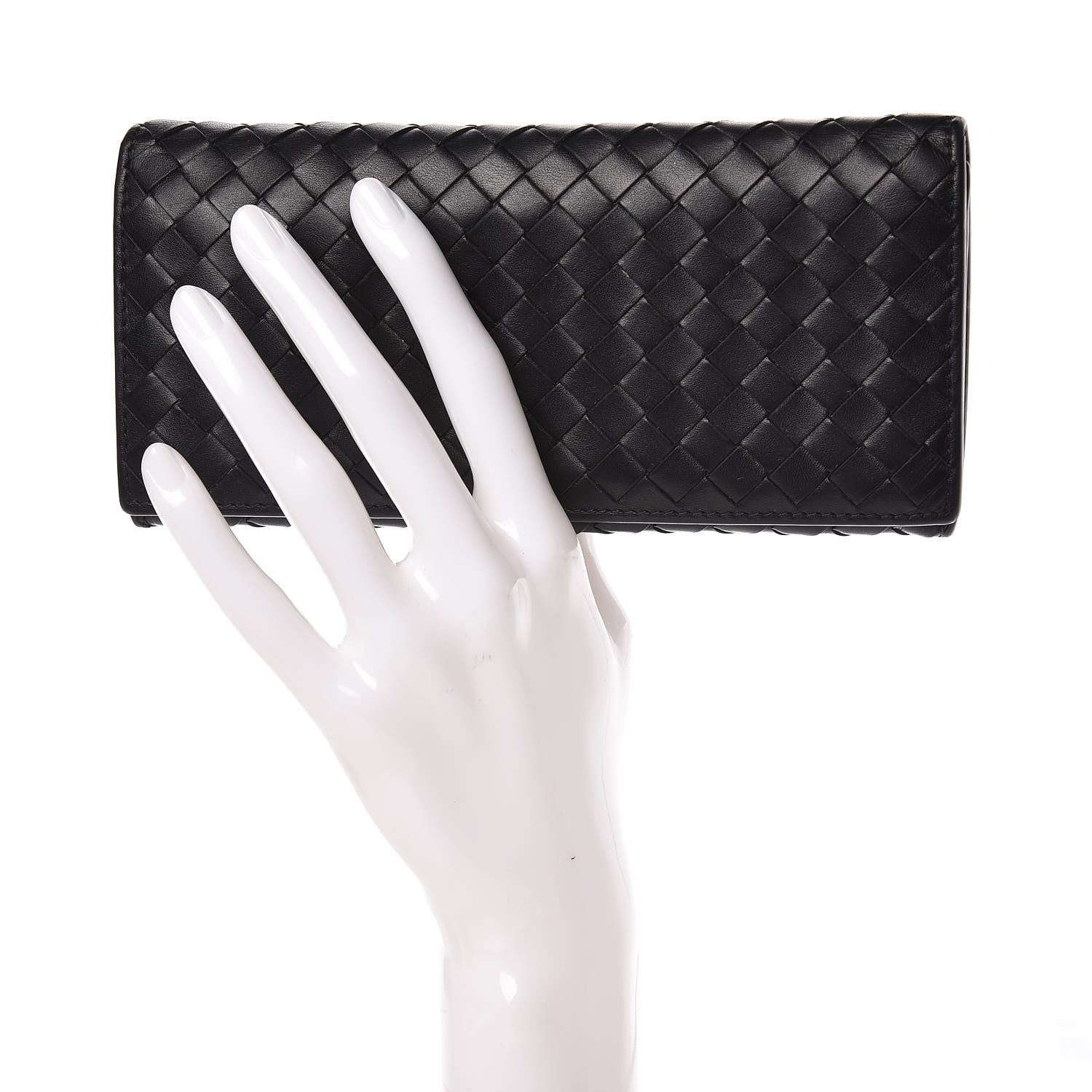 Bottega Veneta Nappa Intrecciato Flap Wallet Black 2 of 6