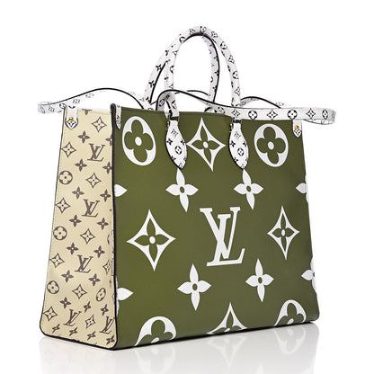 Louis Vuitton Monogram Giant Onthego GM Kaki Beige 4 of 13