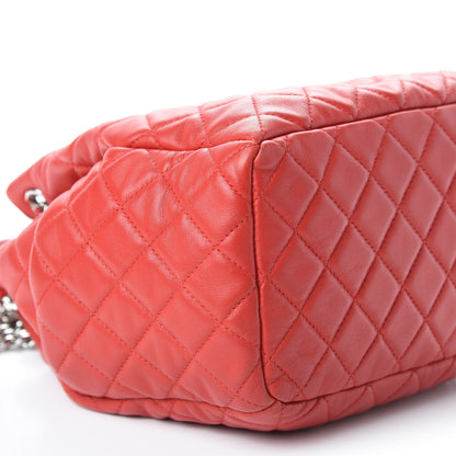 Chanel Lambskin Quilted Small CC Chain Drawstring Bucket Bag Red 7 of 10