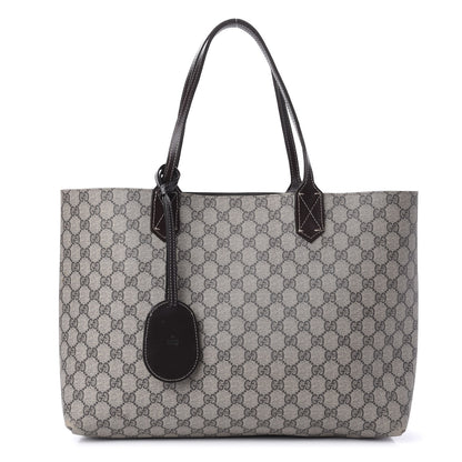Gucci Calfskin GG Supreme Monogram Medium Reversible Tote Brown 1 of 17