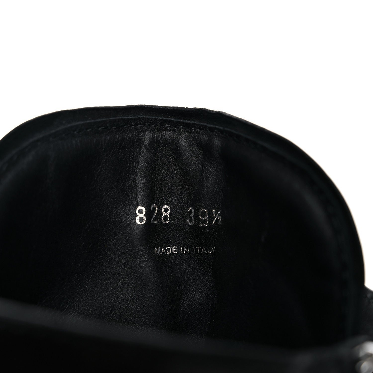 Prada Vitello Lux Nylon Metal Triangle Logo Monolith Pouch Pocket 55mm Tall Combat Boots 39.5 Black 12 of 12