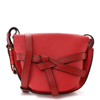 Loewe Grained Calfskin Small Gate Crossbody Bag Scarlet Burnt Red 1 of 9