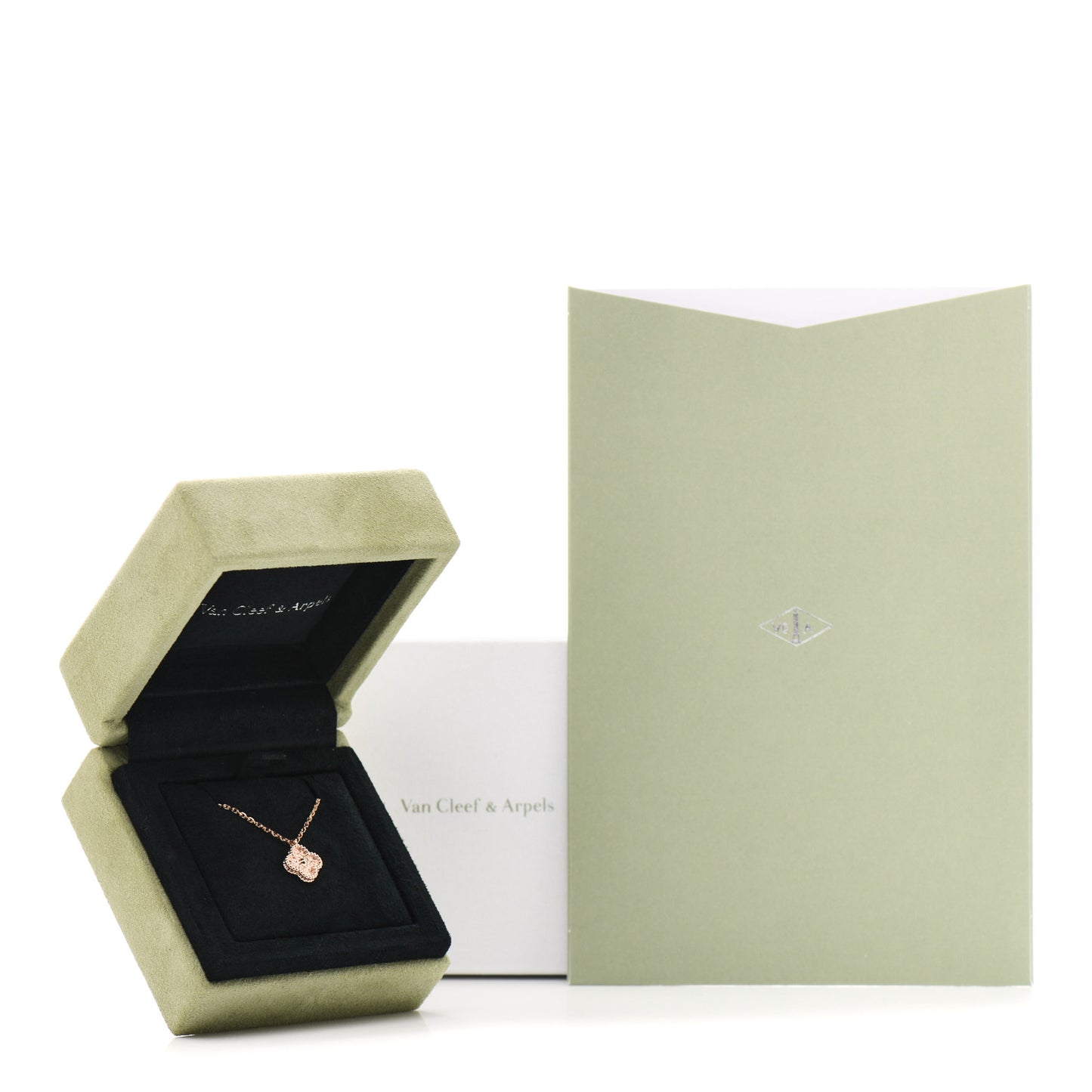 18K Rose Gold Sweet Alhambra Pendant Necklace