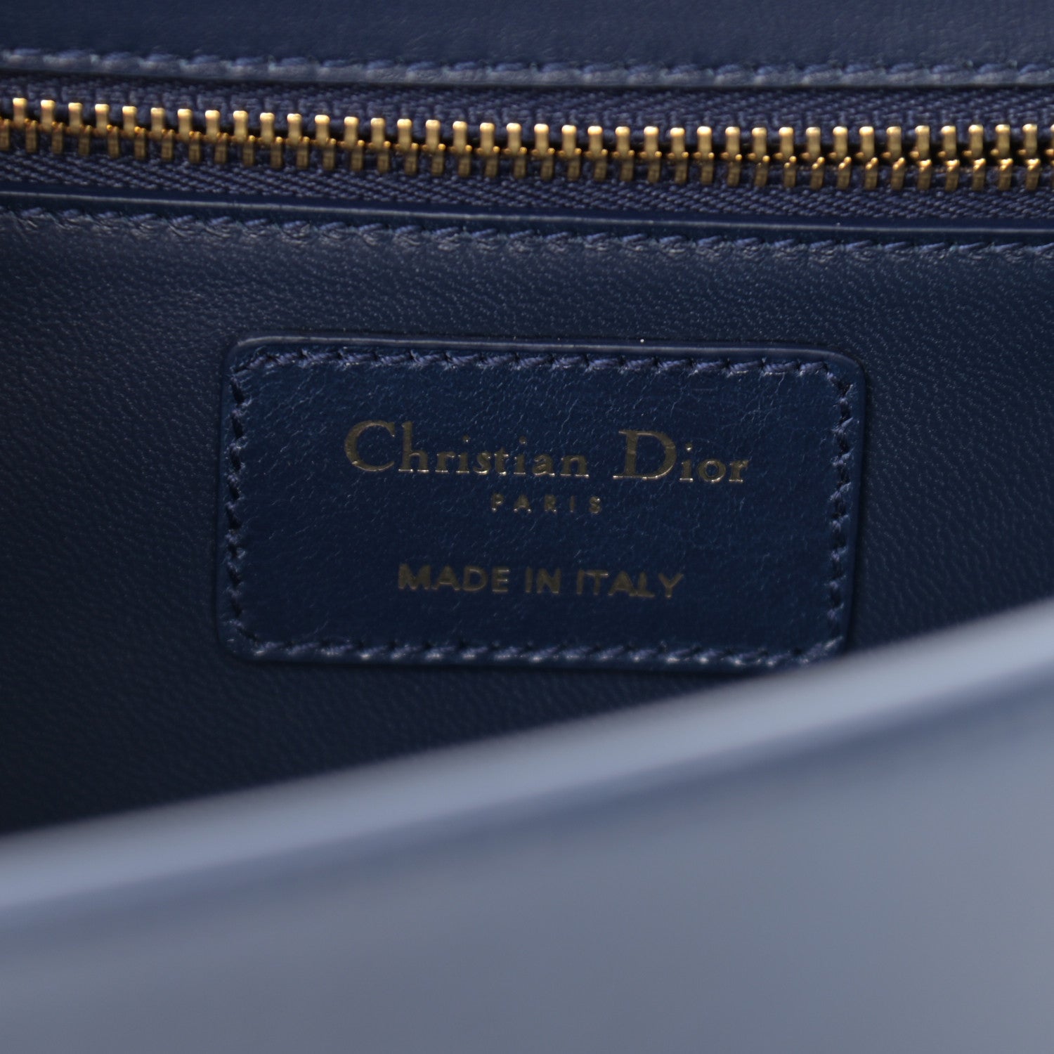 Christian Dior Shiny Crinkled Lambskin 30 Montaigne Flap Bag Indigo 5 of 11