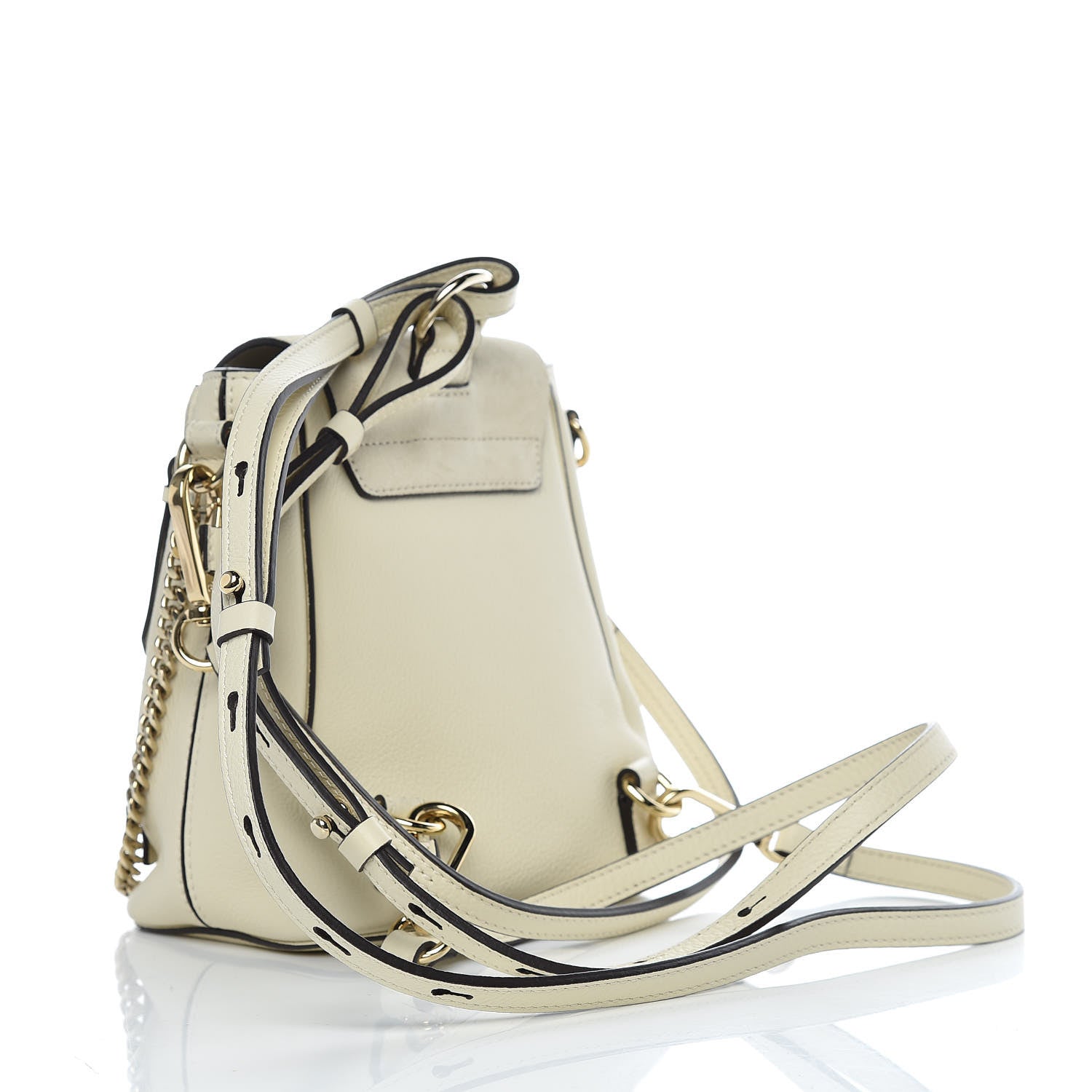 Chloe Suede Calfskin Mini Faye Backpack Off White 4 of 10