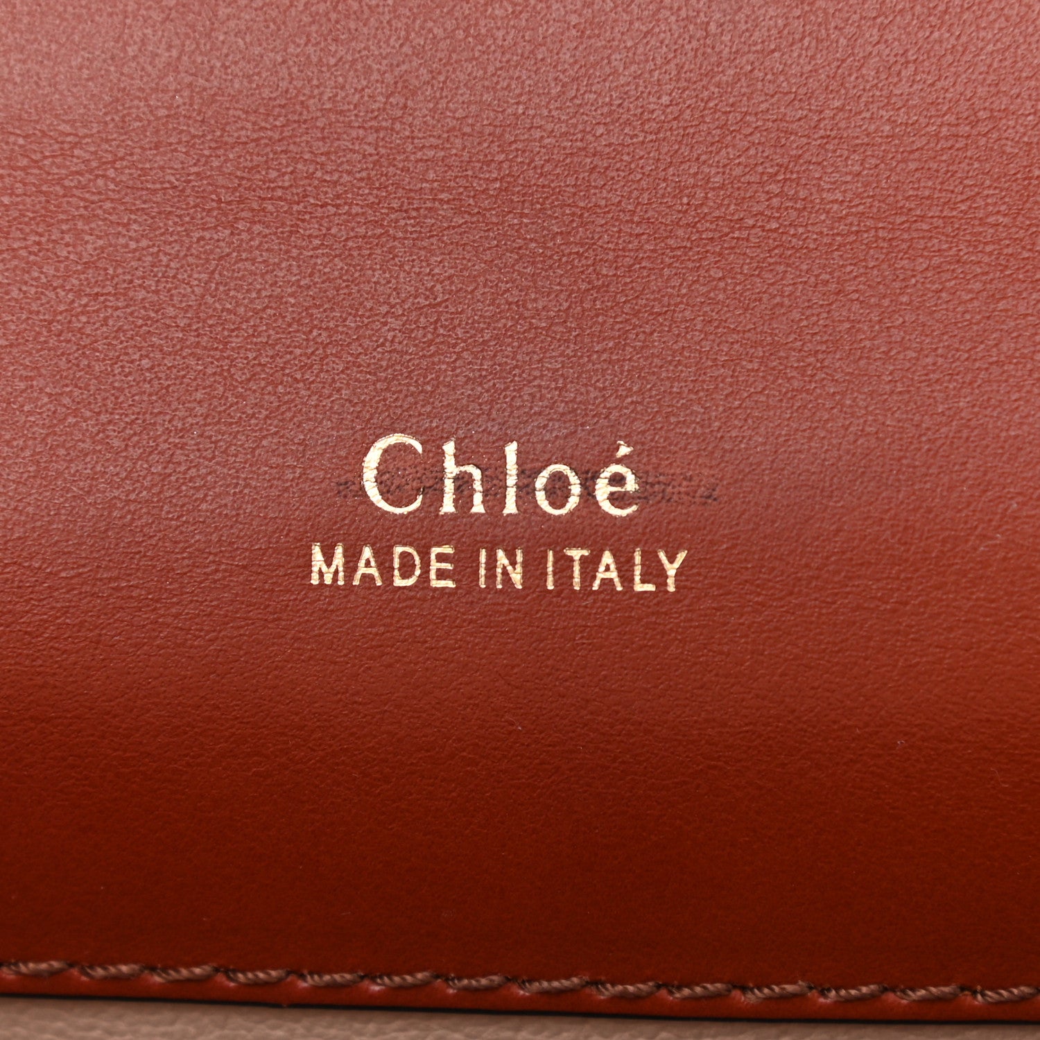 Chloe Shiny Goatskin Calfskin Mini Aby Chain Shoulder Bag Sepia Brown 6 of 8