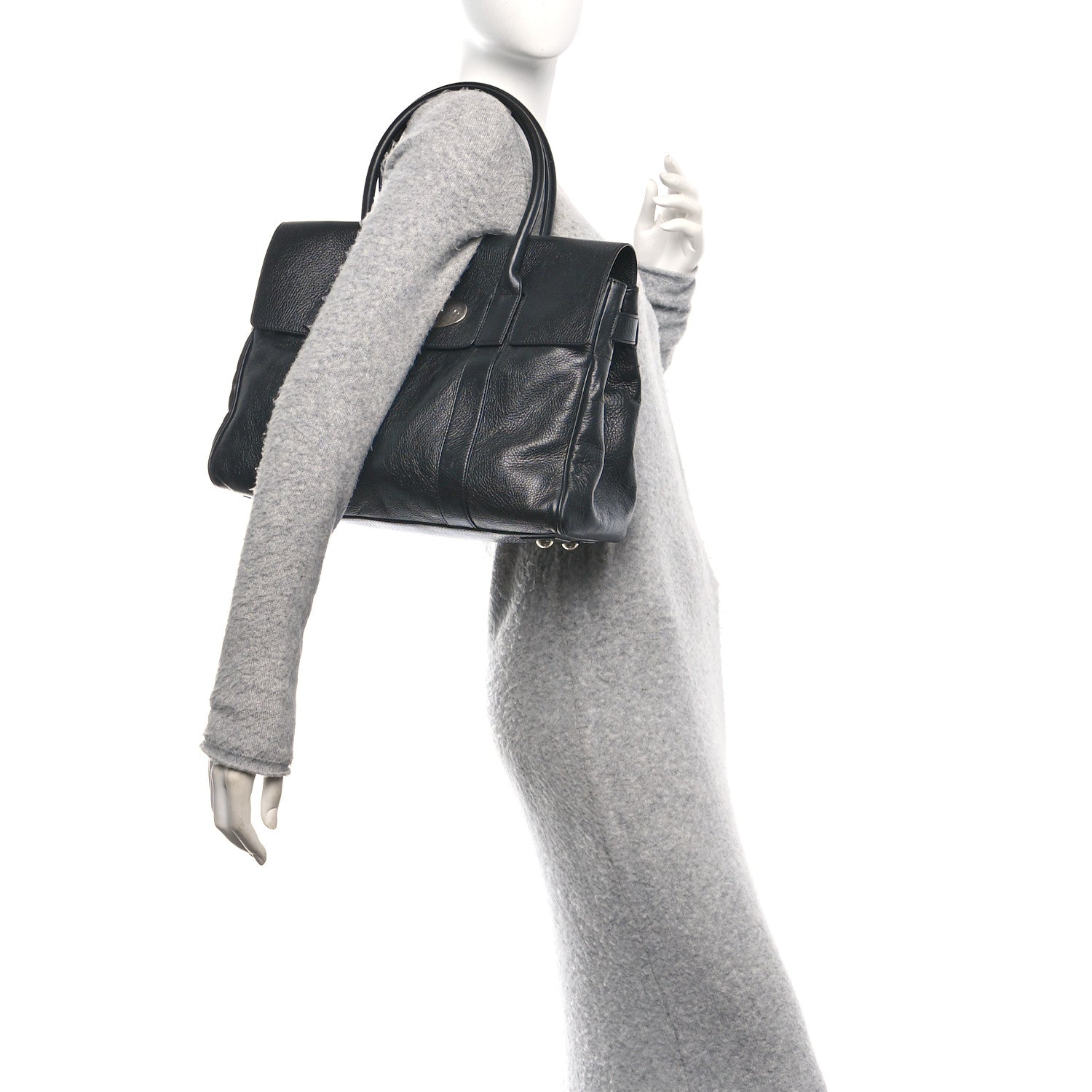 Mulberry Small Classic Grain Bayswater Black 2 of 9