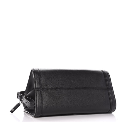 Alexander McQueen Pebbled Calfskin Small Skull Padlock Zip Around Tote Black 4 of 10