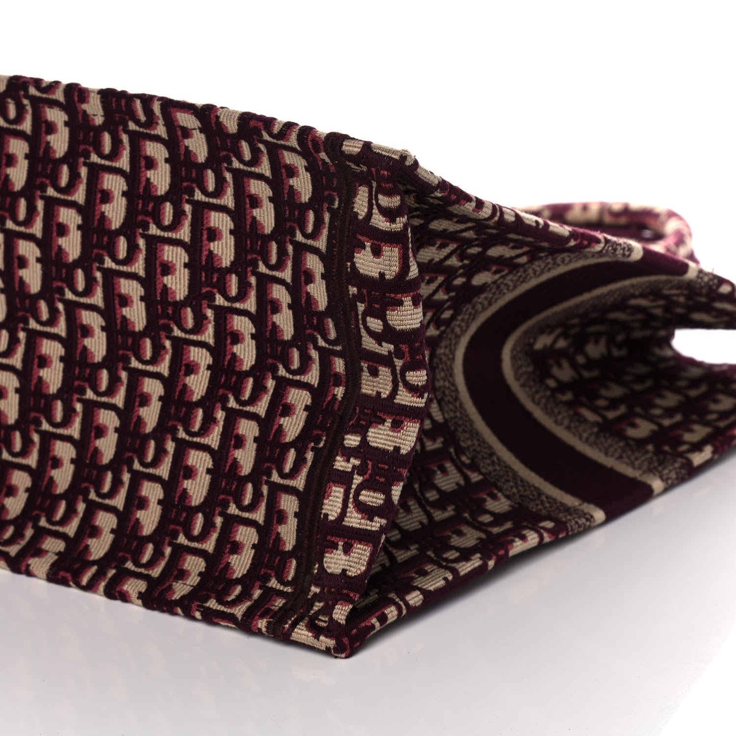 Christian Dior Oblique Large Book Tote Burgundy Multicolor 9 of 9