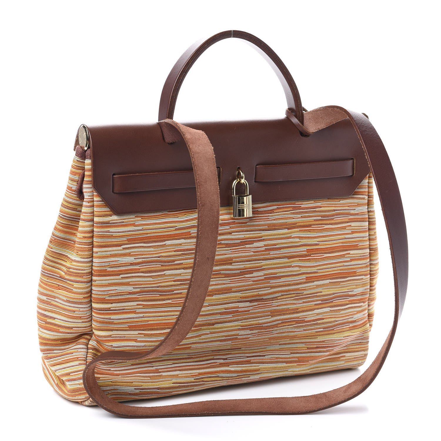 Hermes Barenia Vibrato Herbag 30 PM Orange 3 of 15