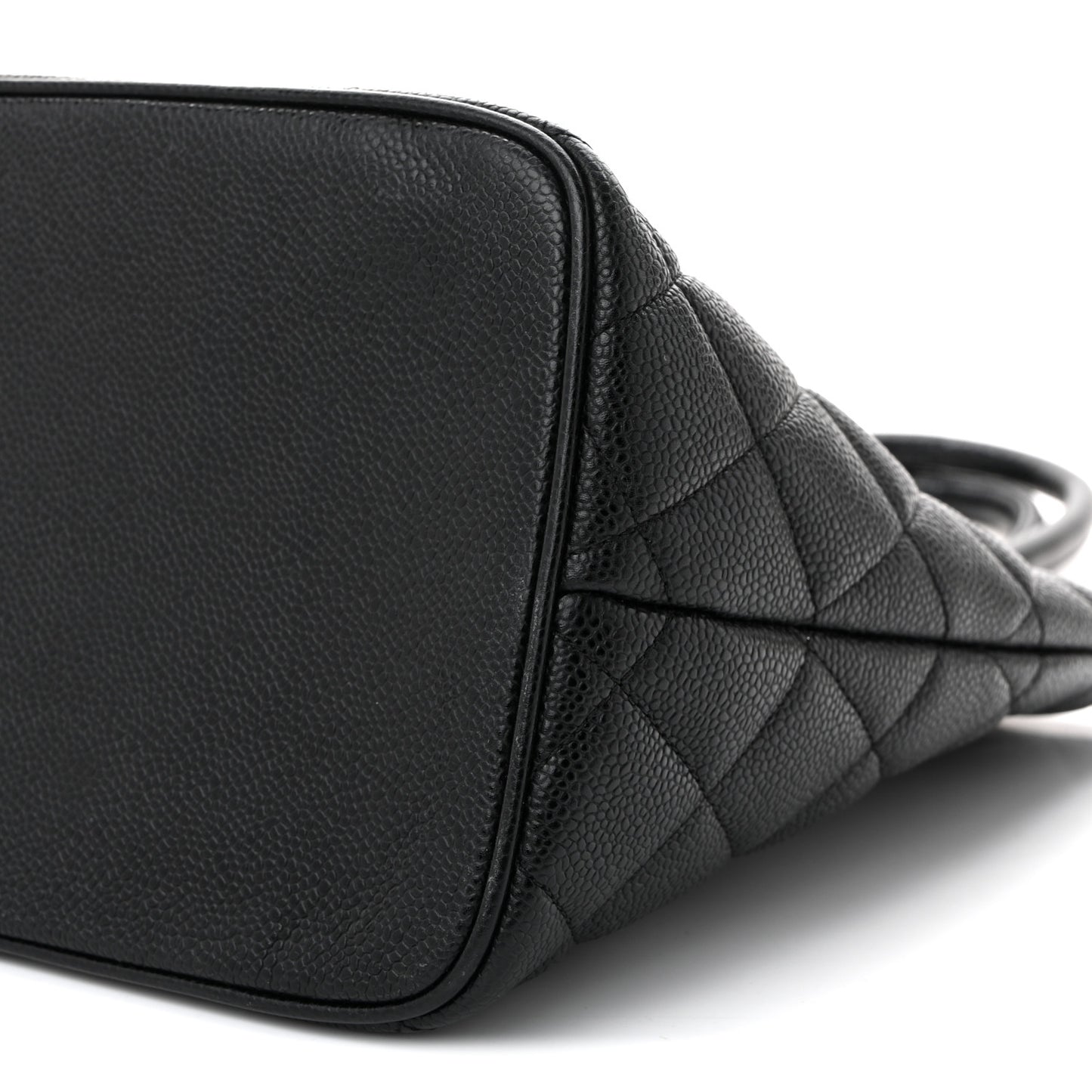 Caviar Quilted Medallion Tote Black