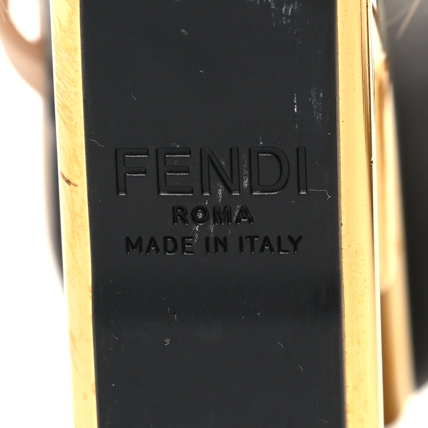 Mink Vitello Fendi First 95mm Slide Sandals 37 Pink