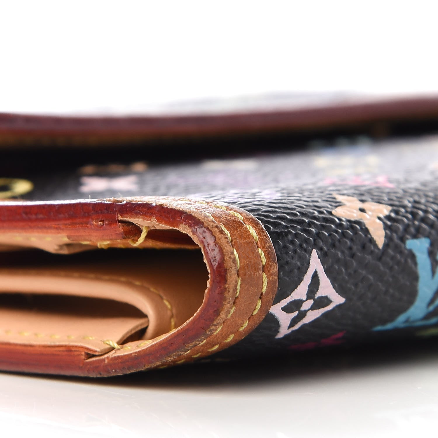 Louis Vuitton Monogram Multicolor Porte Tresor International Wallet Black 6 of 8