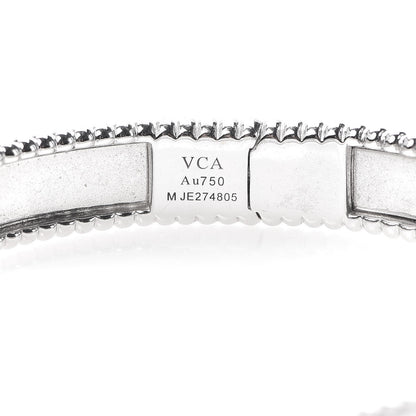 Van Cleef & Arpels 18K White Gold Perlee Signature Bangle Bracelet M 4 of 6